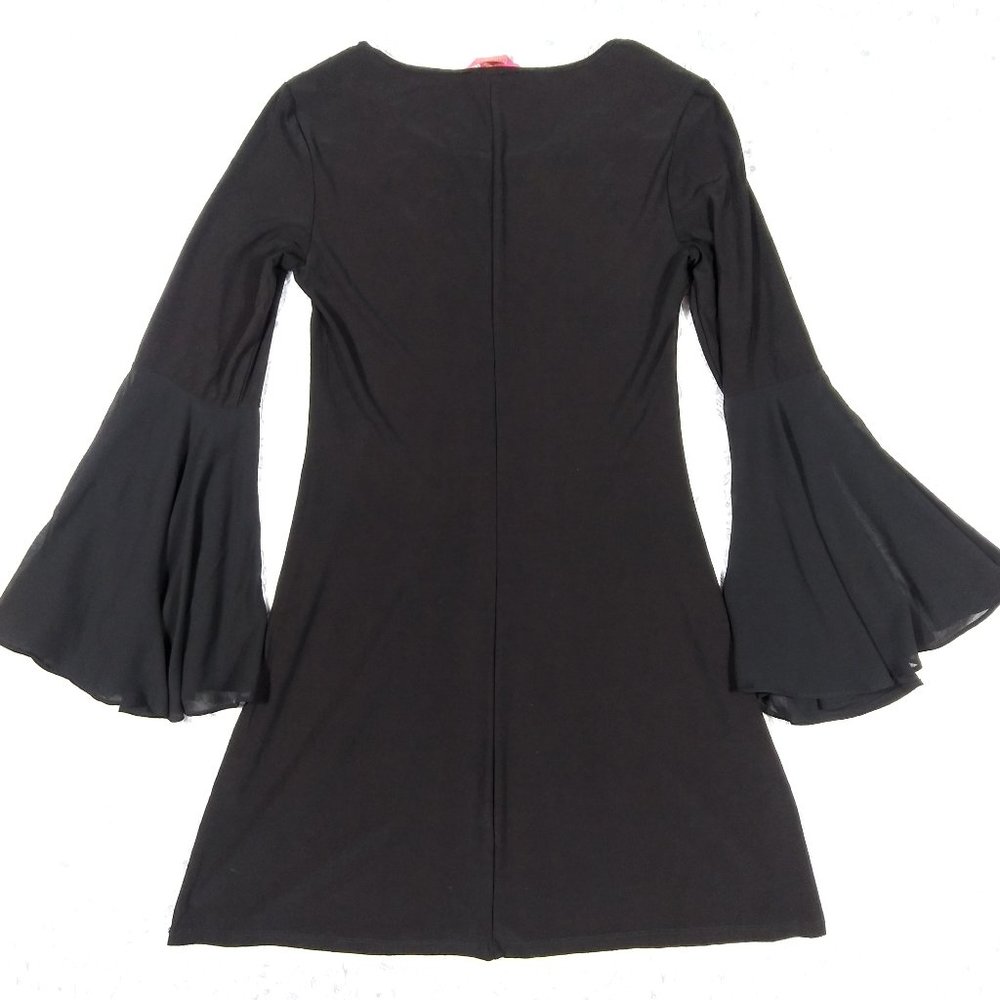 Catherine Malandrino Black Dress w/ Flared Sleeves - Picture 5 of 13